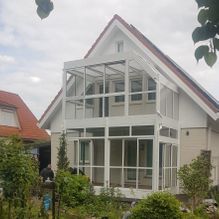 Original HENKEL Alusysteme ® GmbH - Anbaubalkon mit zwei kalten Wintergärten